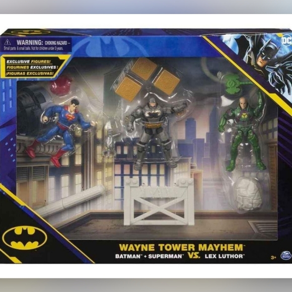DC Comics, Wayne Tower Mayhem Playset | 4-inch Batman, Superman and Lex Luthor - Picture 1 of 3